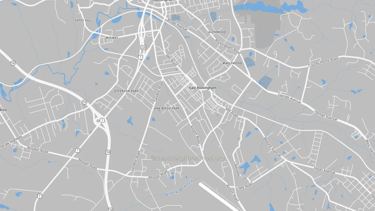Transit Grade map of East Rockingham, NC