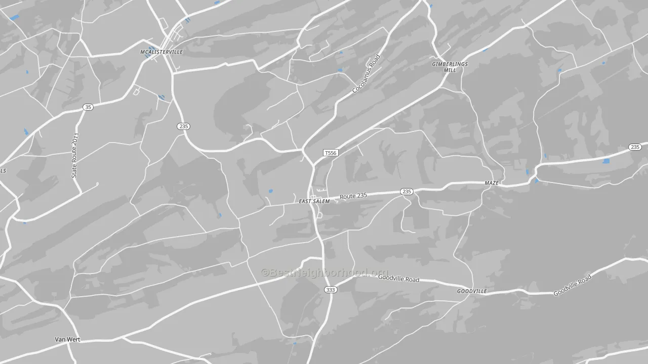 Transit Grade map of East Salem, PA