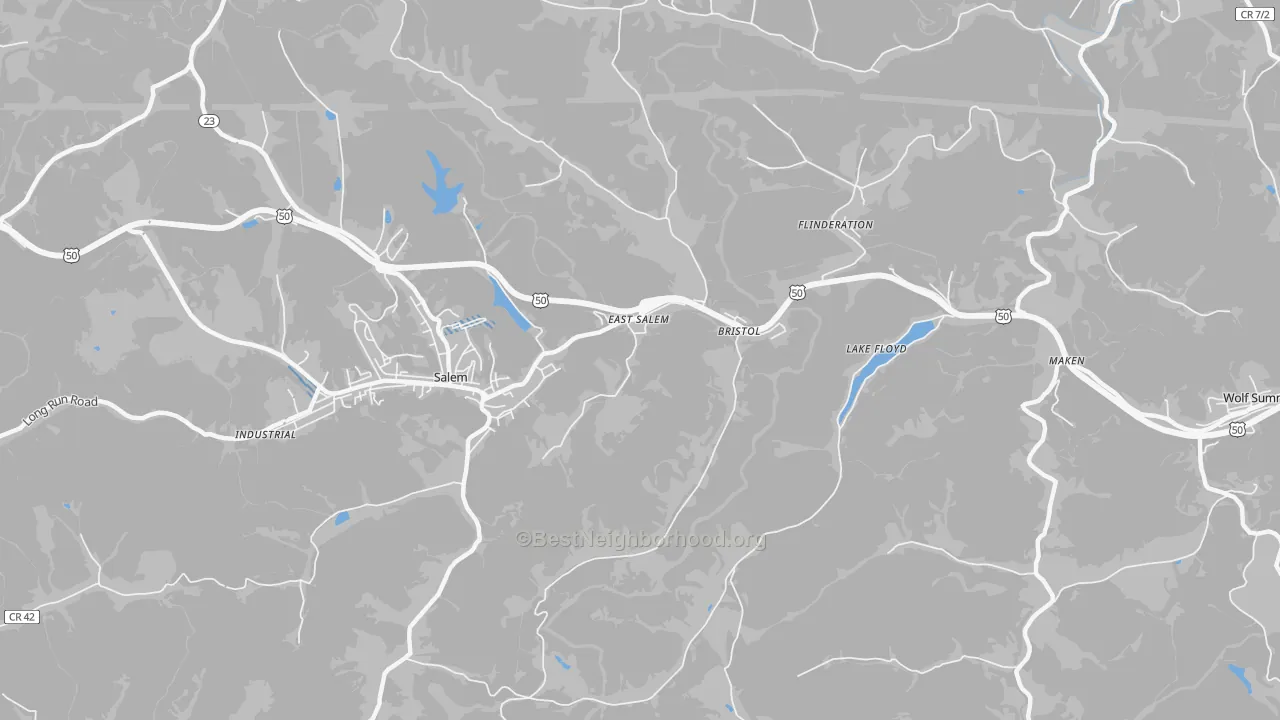 Transit Grade map of East Salem, WV
