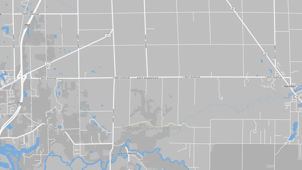 Transit Grade map of East Saugatuck, MI