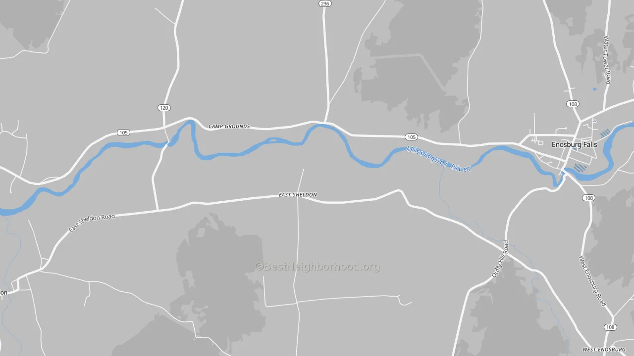 Transit Grade map of East Sheldon, VT