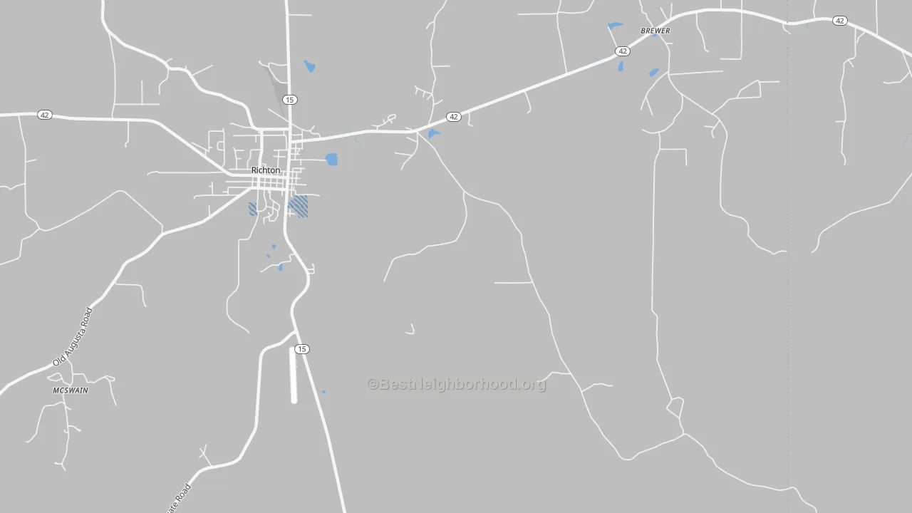 Transit Grade map of East Side, MS