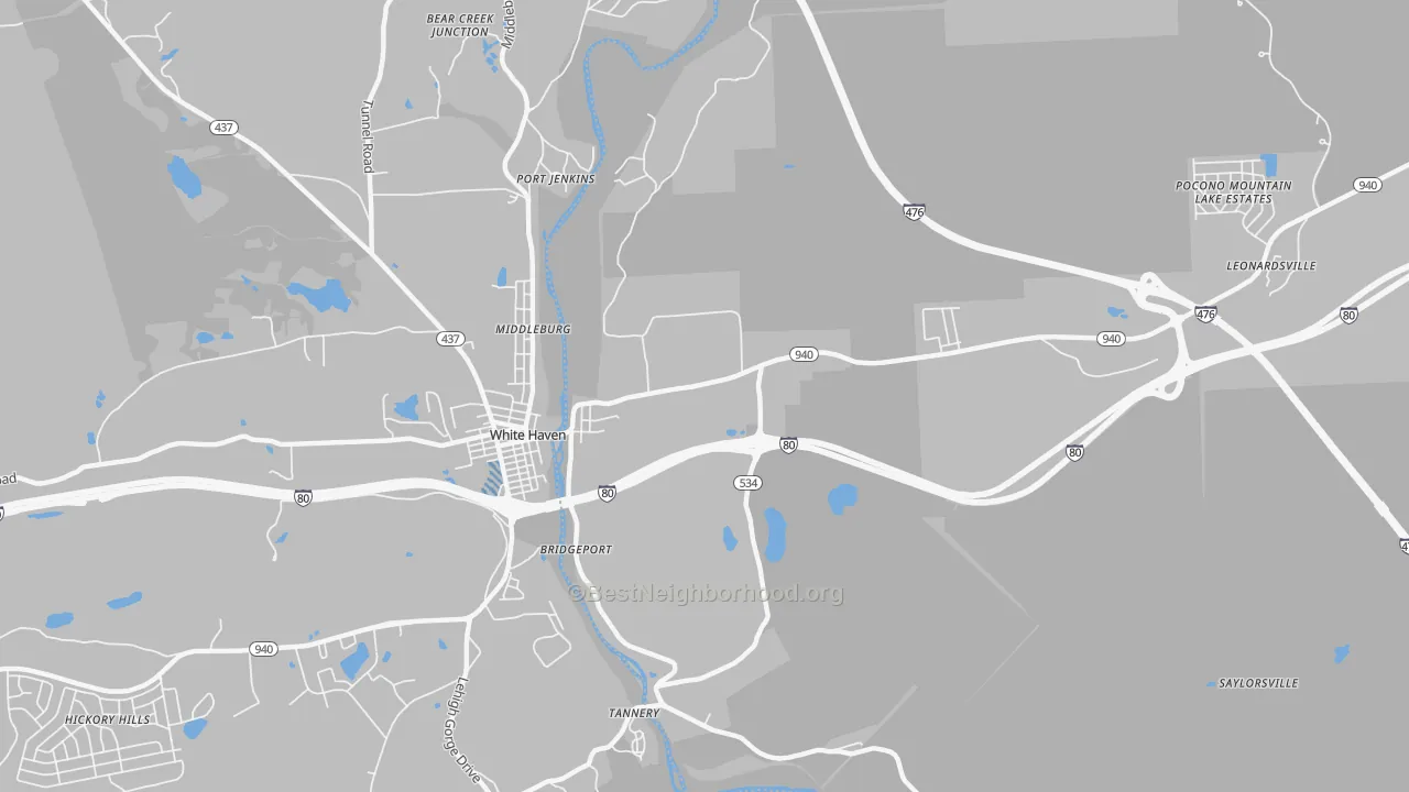 Transit Grade map of East Side, PA