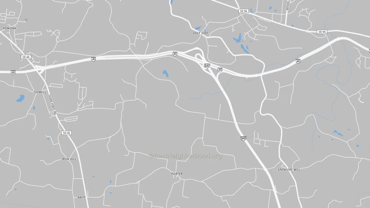 Transit Grade map of East Side, TN