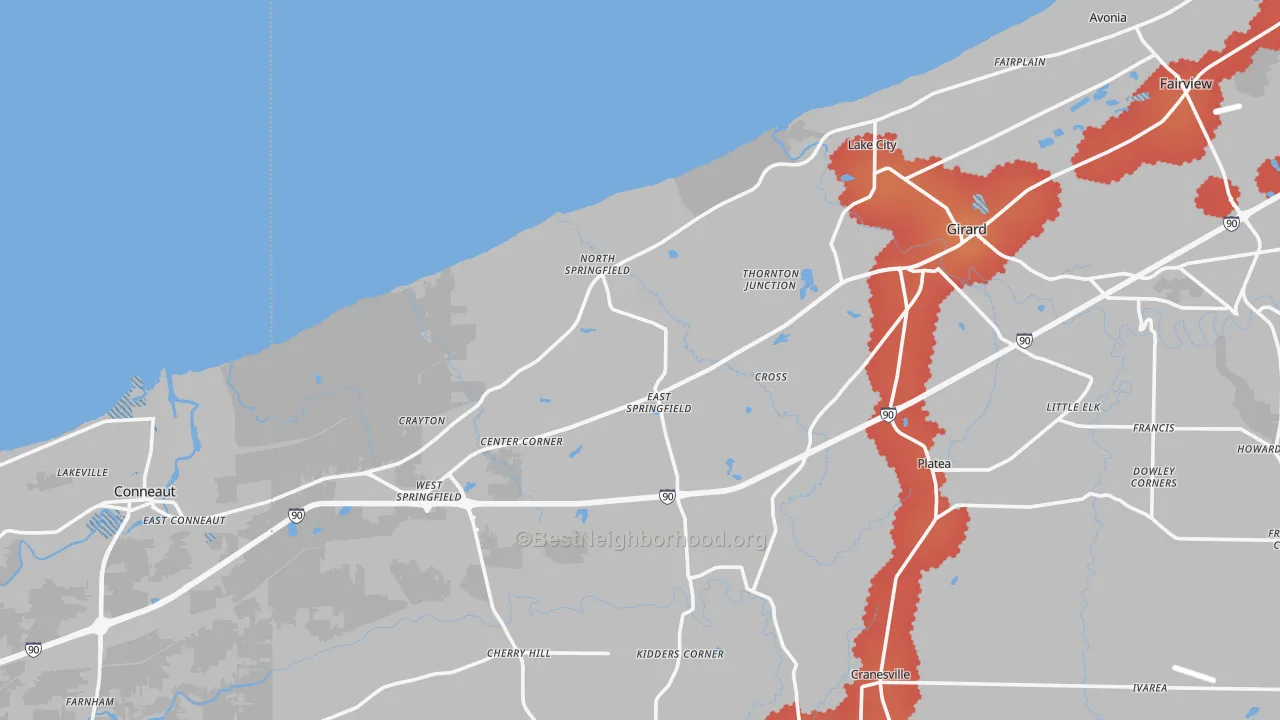 Transit Grade map of East Springfield, PA