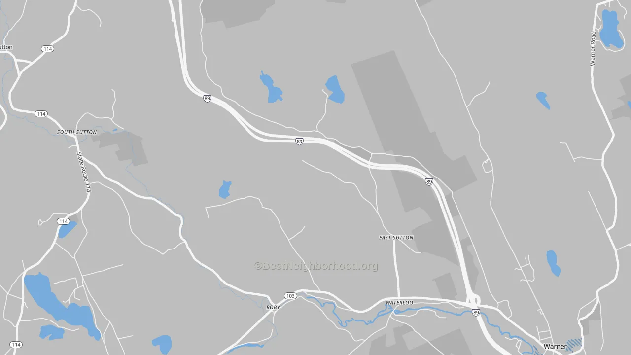 Transit Grade map of East Sutton, NH