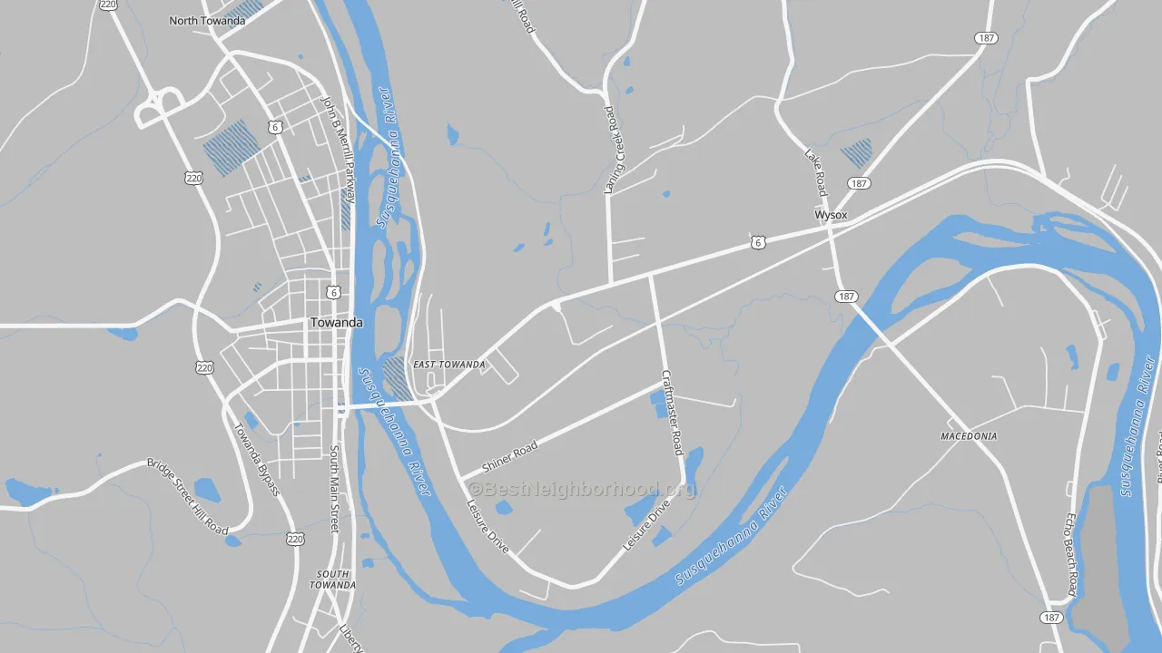 Transit Grade map of East Towanda, PA