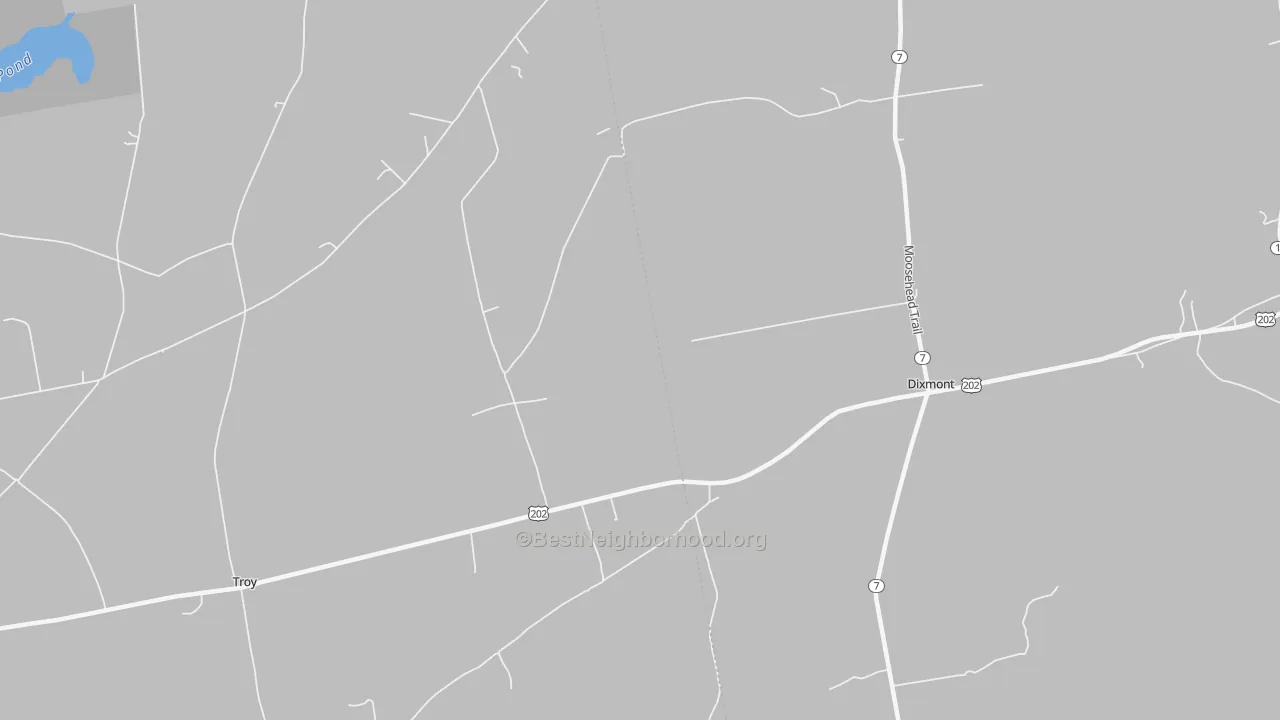 Transit Grade map of East Troy, ME