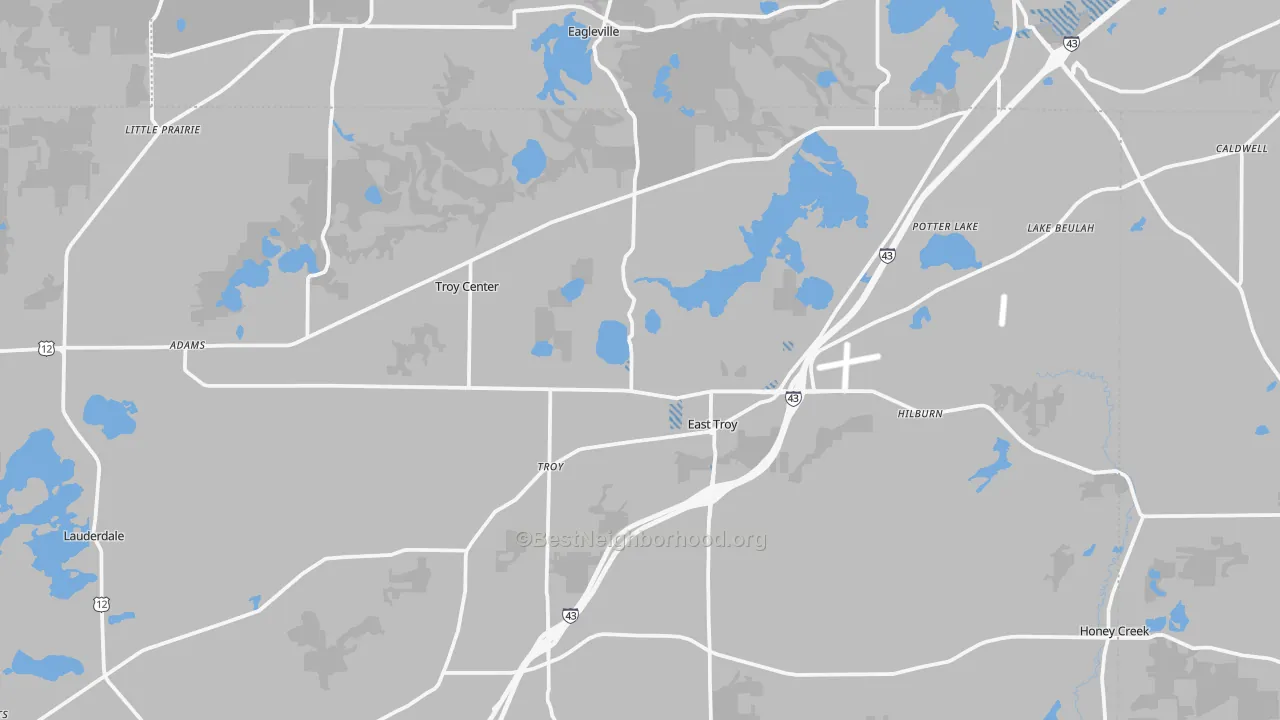 Transit Grade map of East Troy, WI