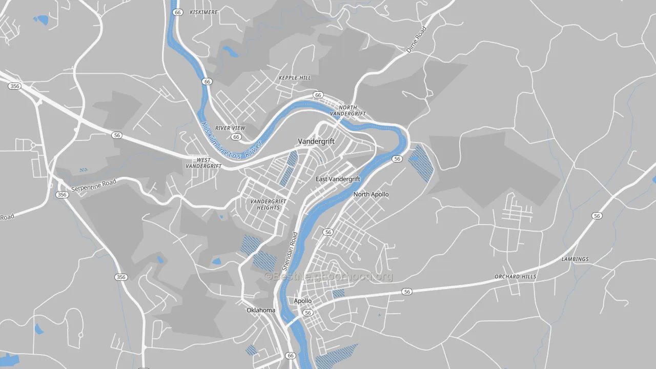 Transit Grade map of East Vandergrift, PA