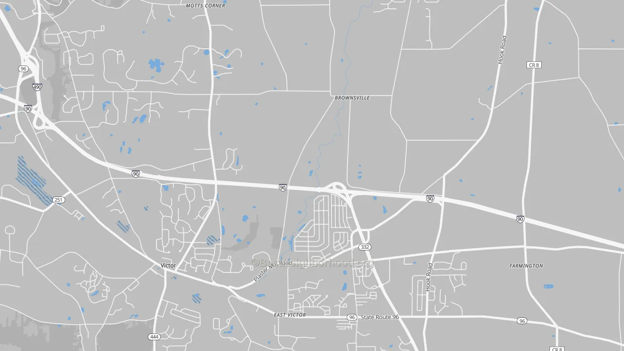 Transit Grade map of East Victor, NY