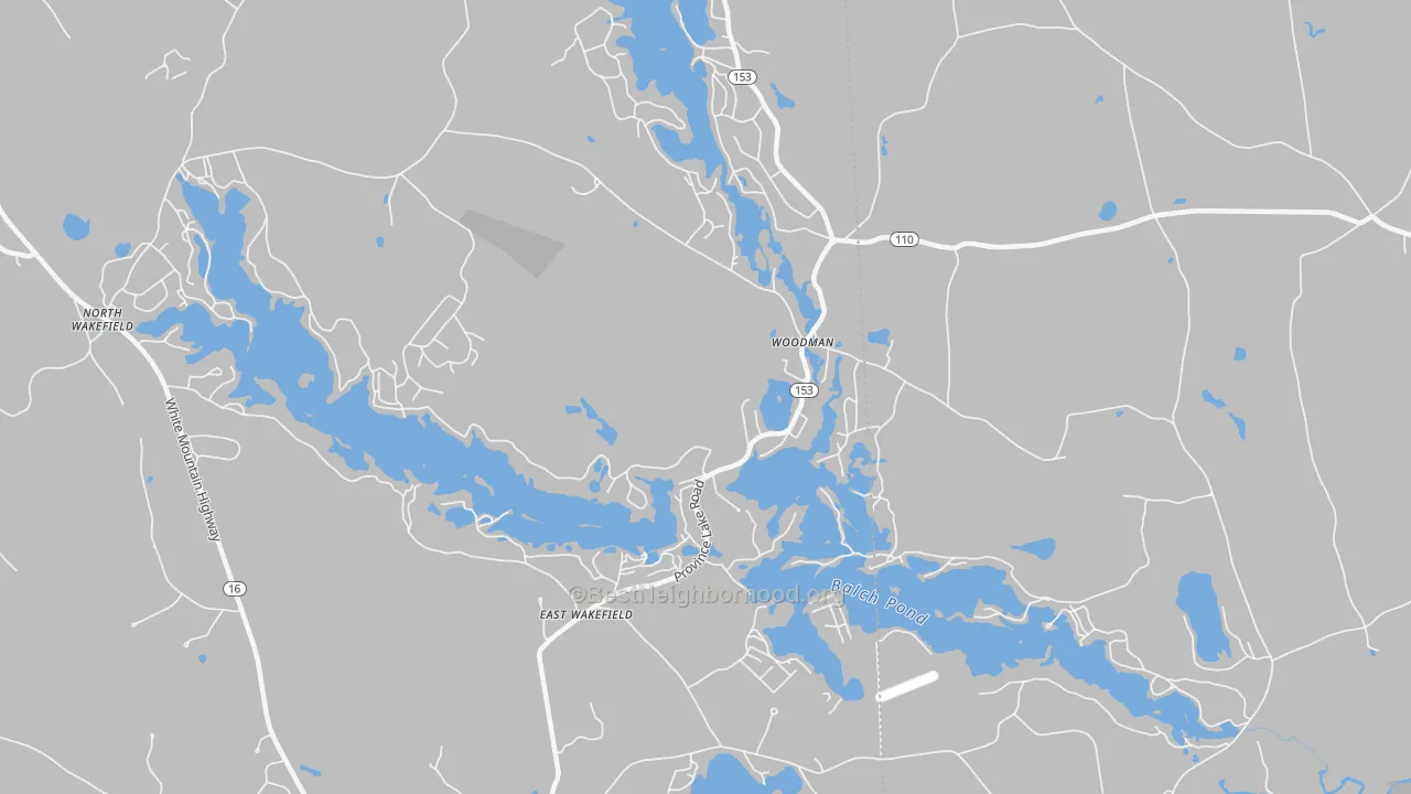 Transit Grade map of East Wakefield, NH