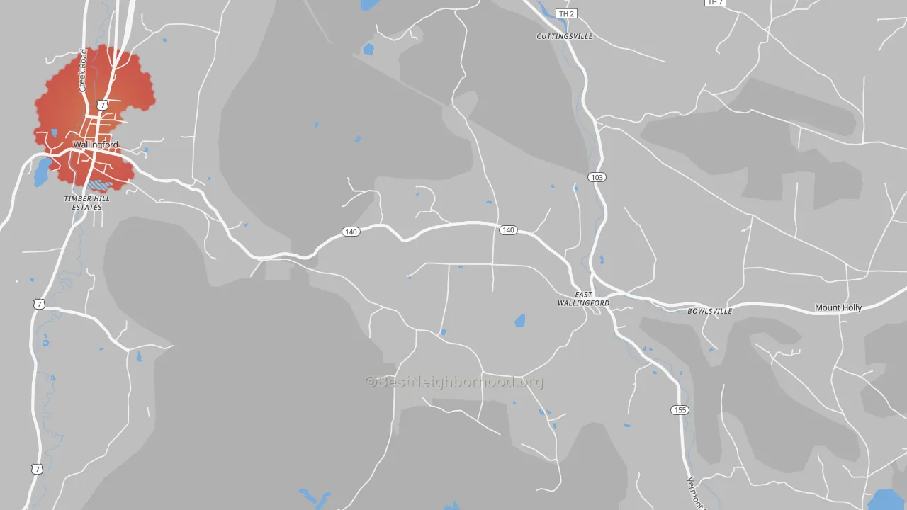 Transit Grade map of East Wallingford, VT
