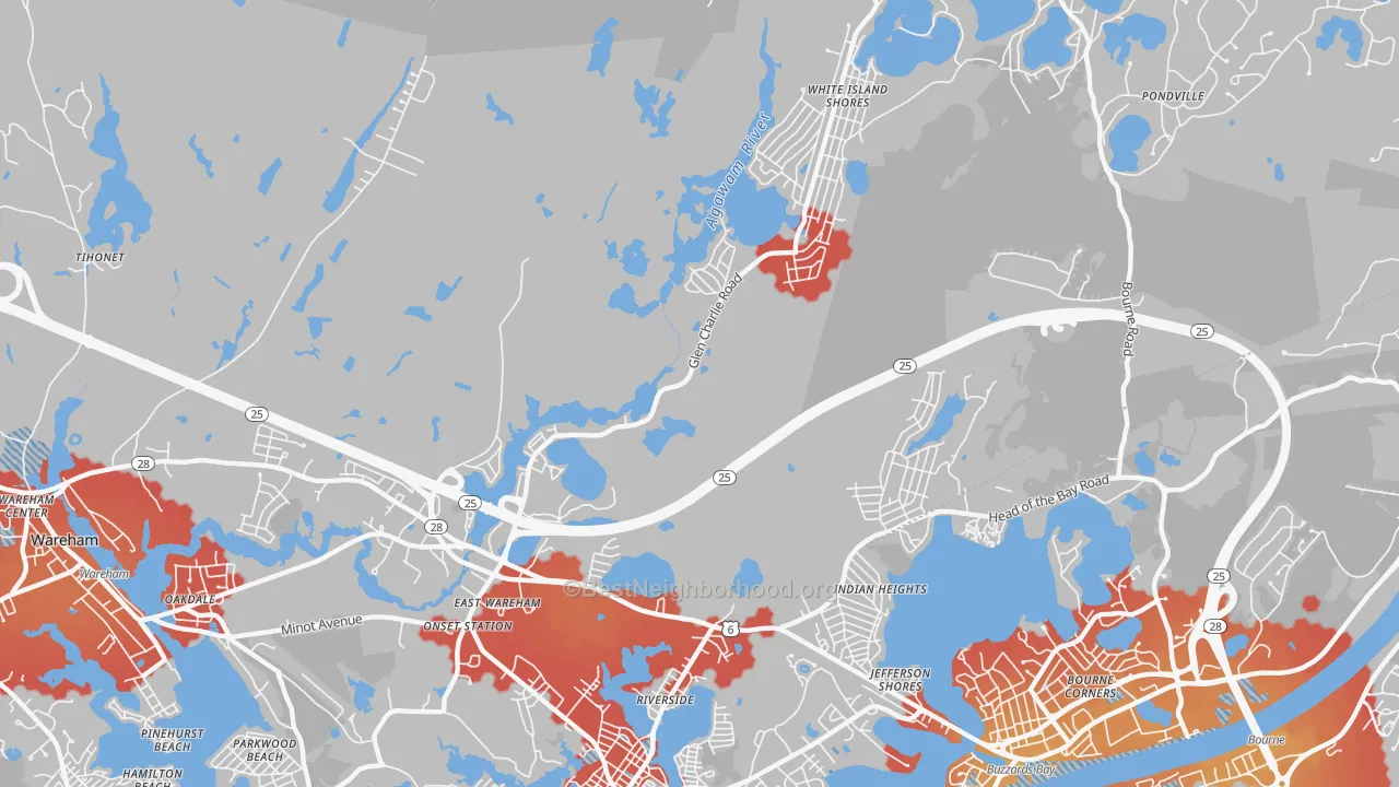 Transit Grade map of East Wareham, MA