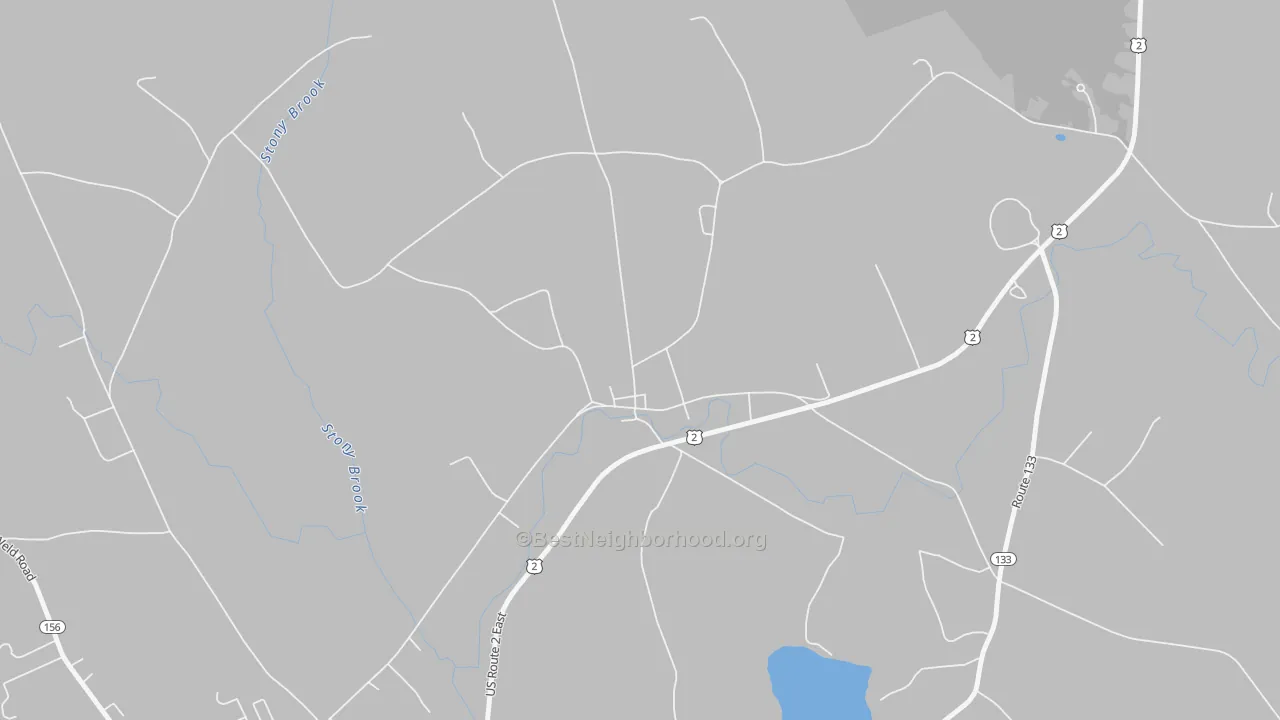 Transit Grade map of East Wilton, ME