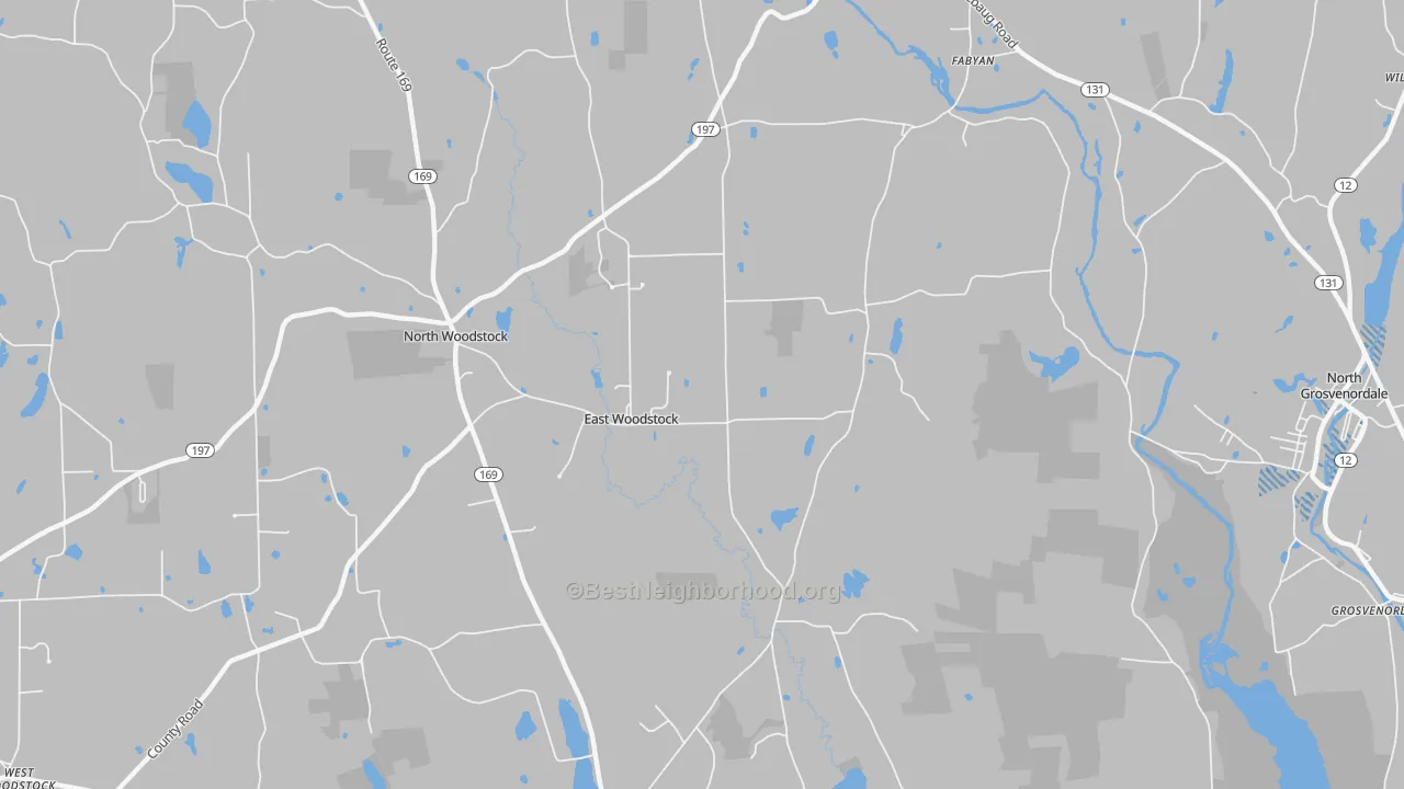 Transit Grade map of East Woodstock, CT