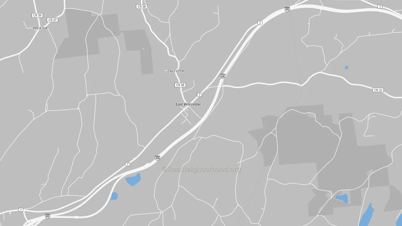 Transit Grade map of East Worcester, NY