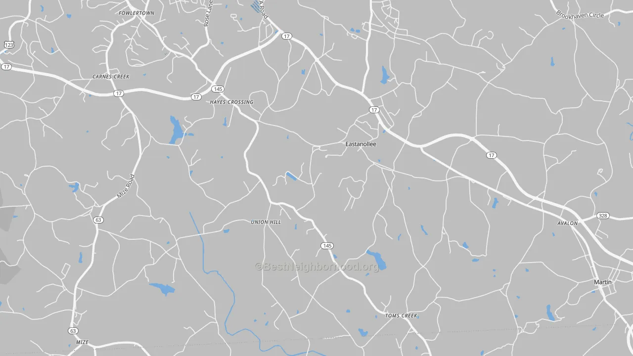 Transit Grade map of Eastanollee, GA