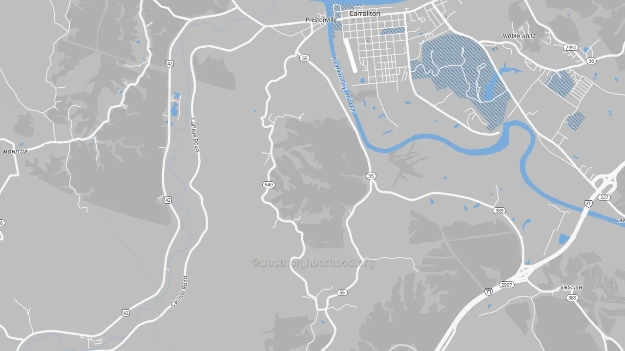 Transit Grade map of Easterday, KY