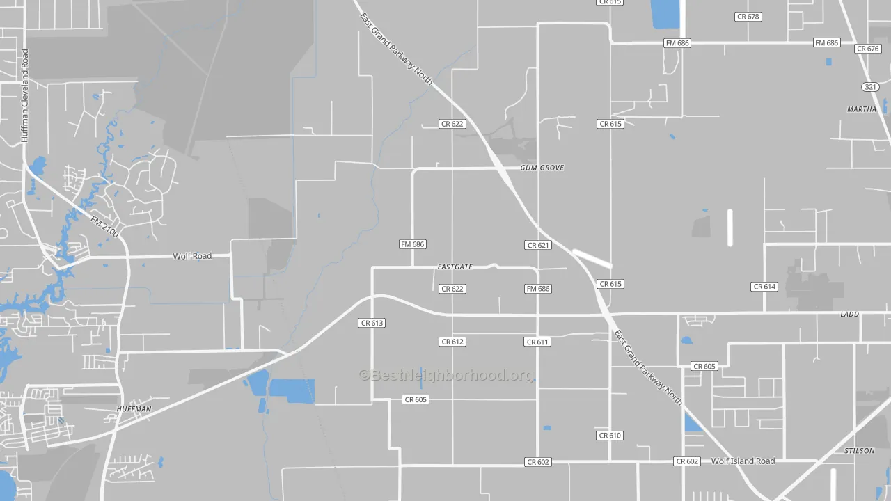 Transit Grade map of Eastgate, TX