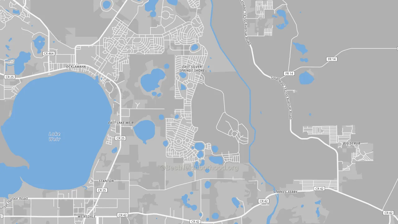 Transit Grade map of Eastlake Weir, FL