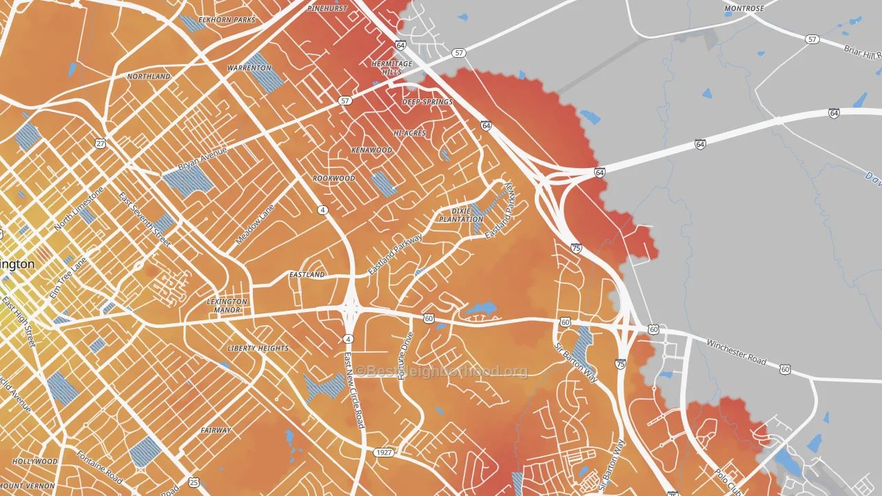 Transit Grade map of Eastland Park-Dixie Plantation, Lexington, KY