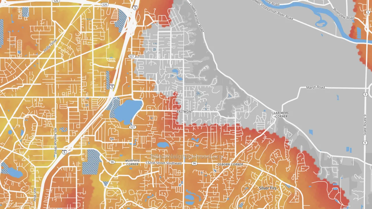 Transit Grade map of Eastmont, WA