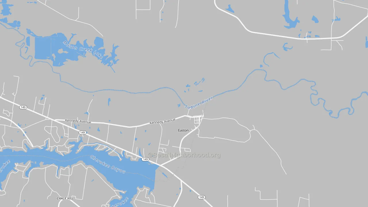 Transit Grade map of Easton, TX