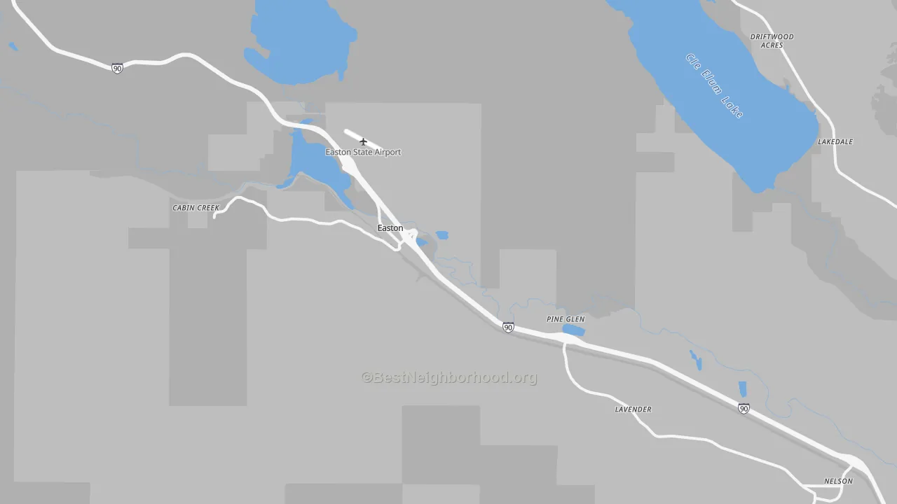 Transit Grade map of Easton, WA