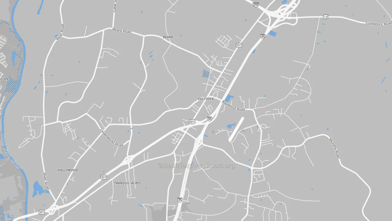 Transit Grade map of Eastover, NC