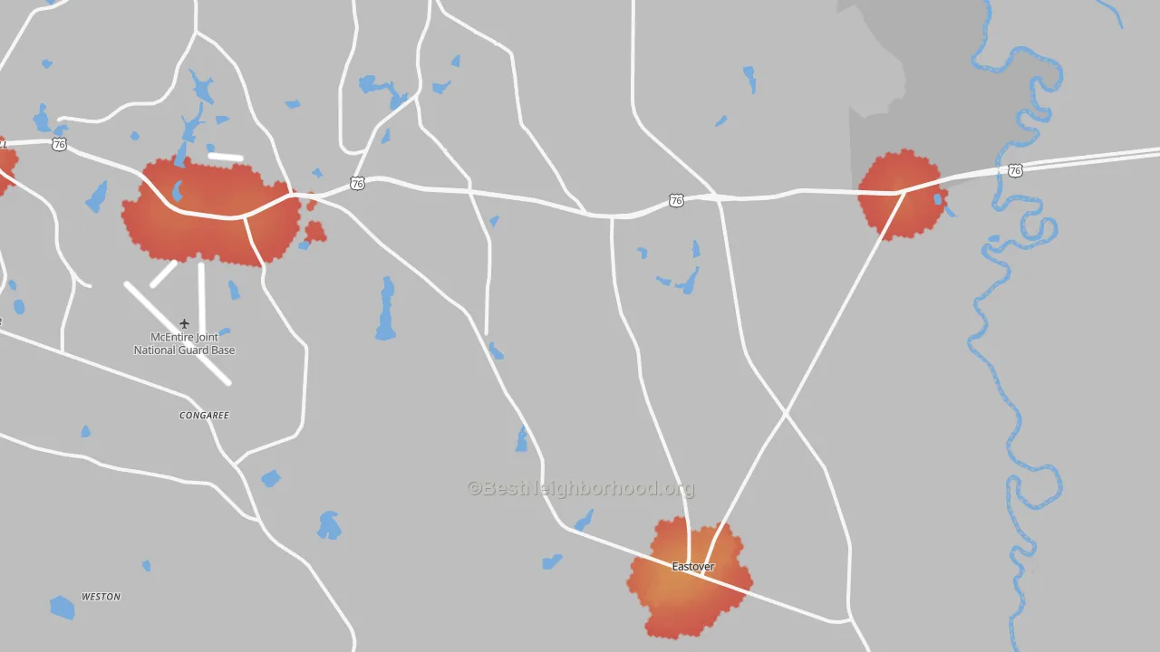 Transit Grade map of Eastover, SC