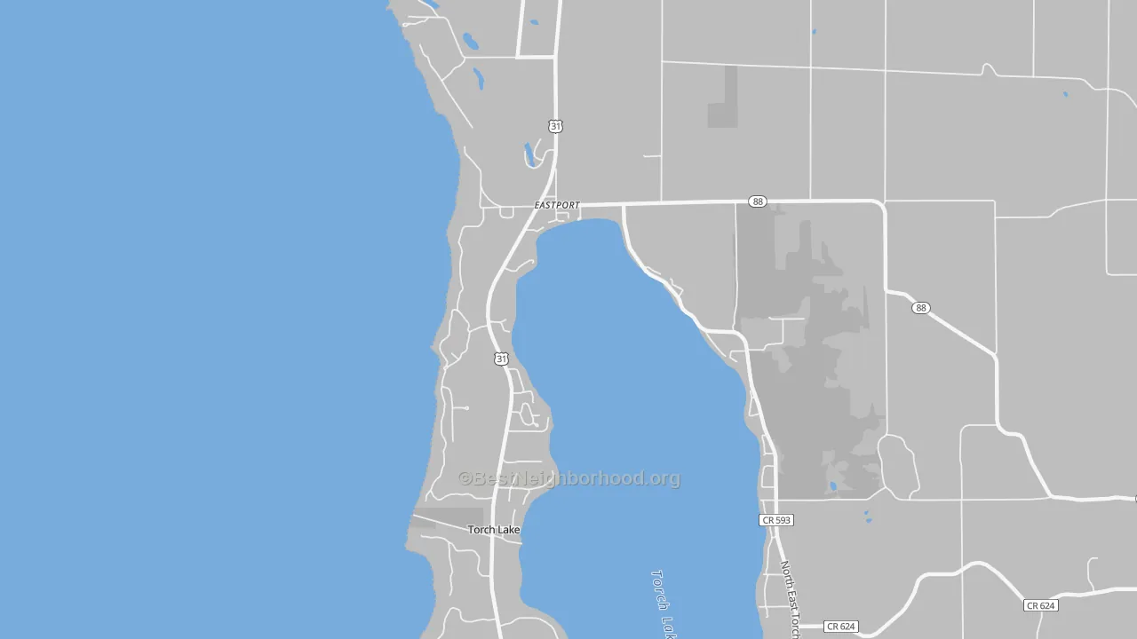Transit Grade map of Eastport, MI
