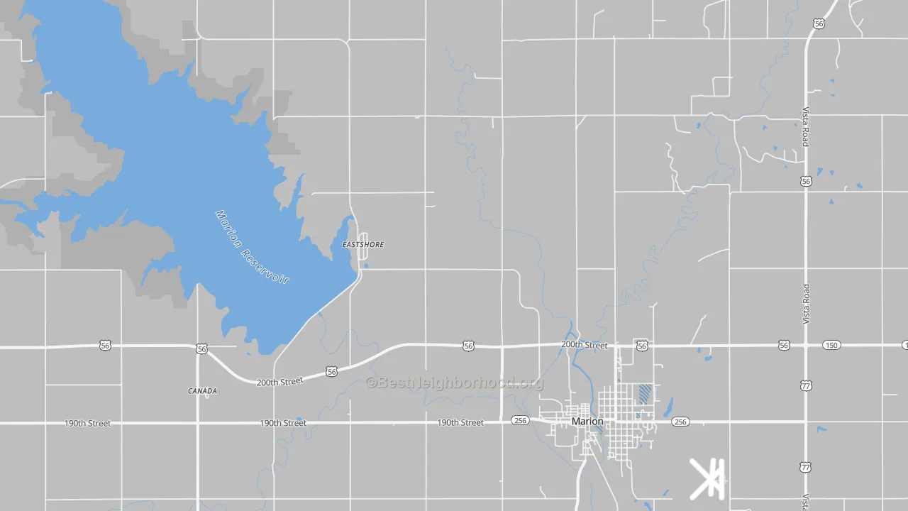 Transit Grade map of Eastshore, KS