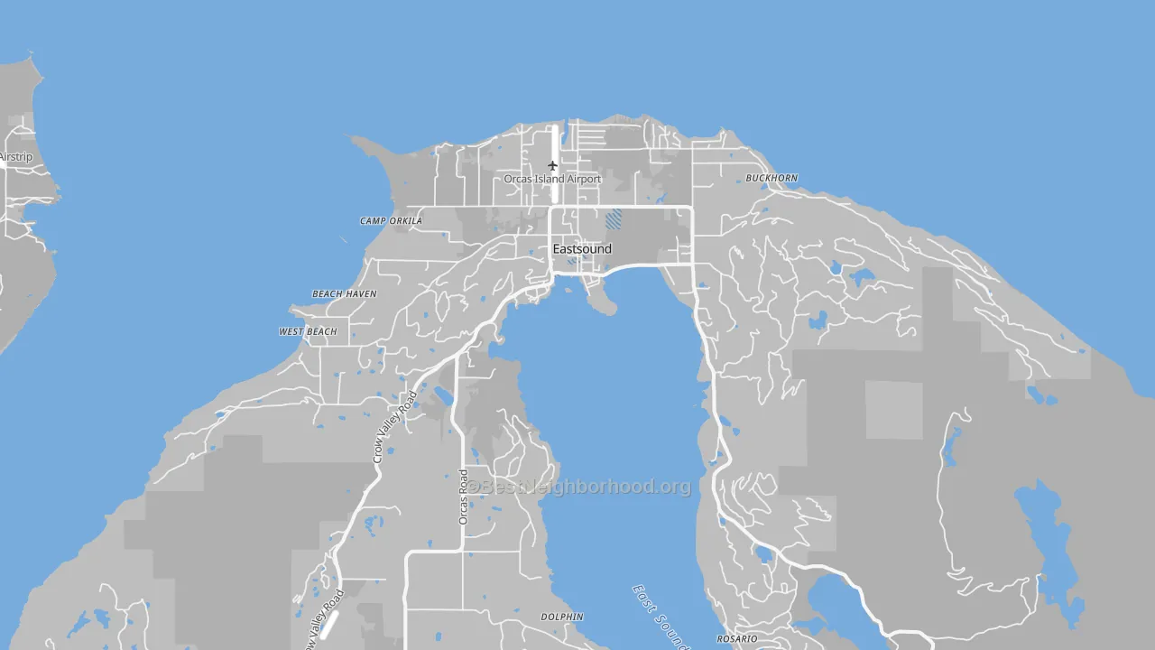 Transit Grade map of Eastsound, WA