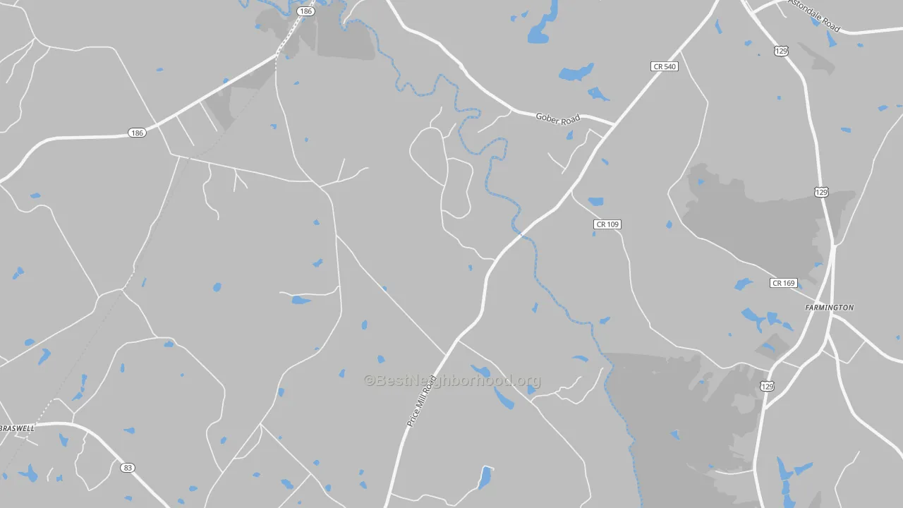 Transit Grade map of Eastville, GA