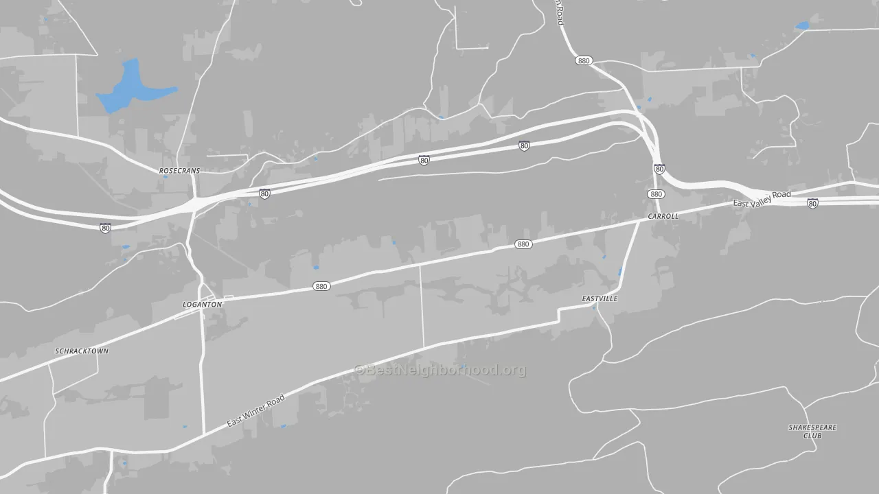 Transit Grade map of Eastville, PA