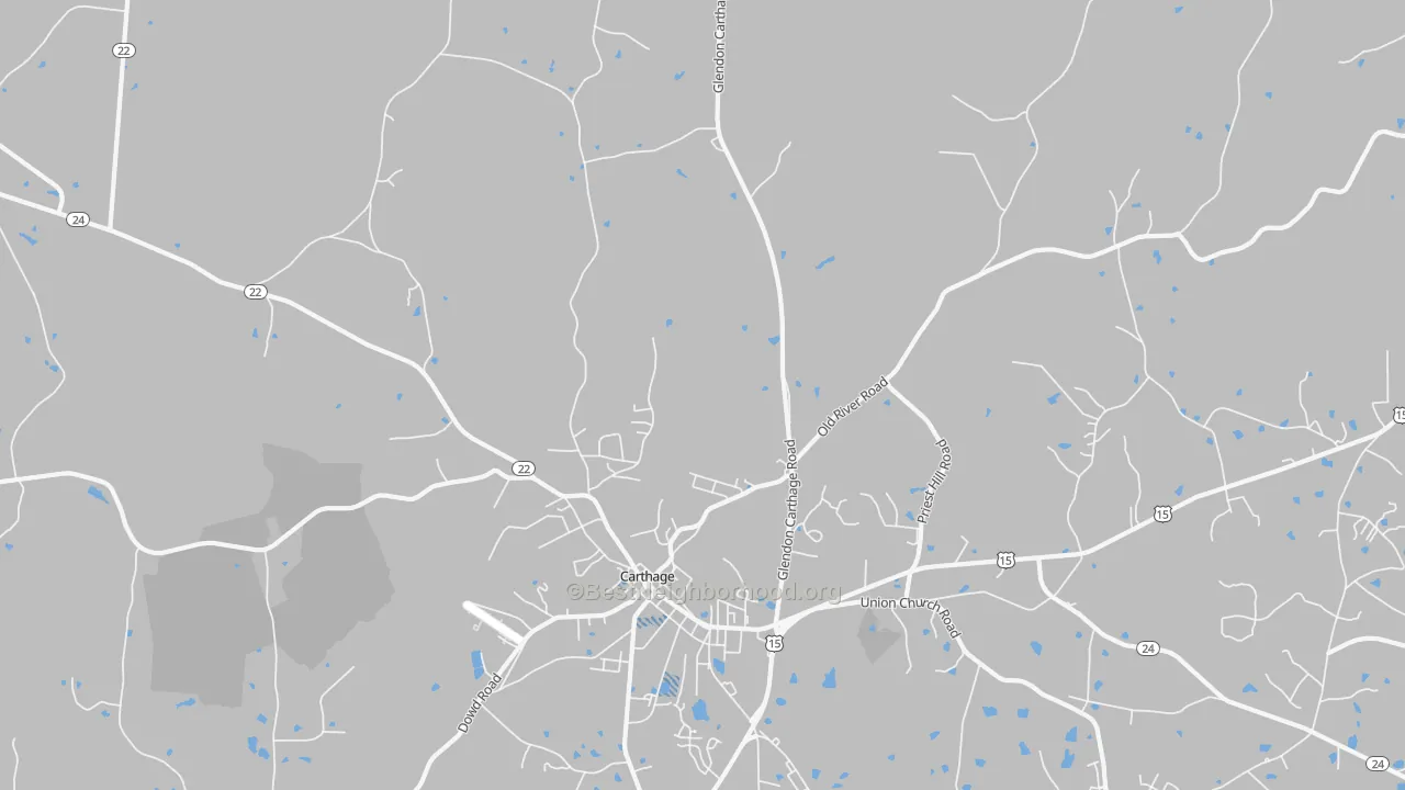 Transit Grade map of Eastwood, NC