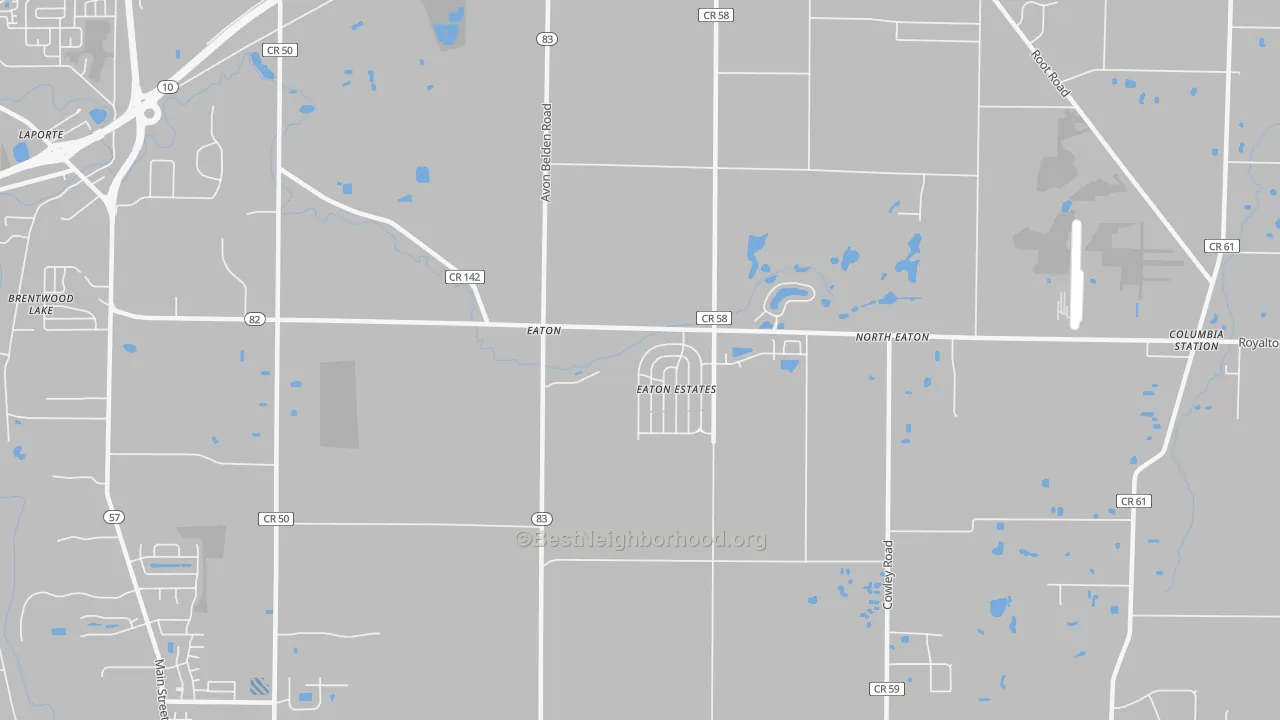 Transit Grade map of Eaton Estates, OH