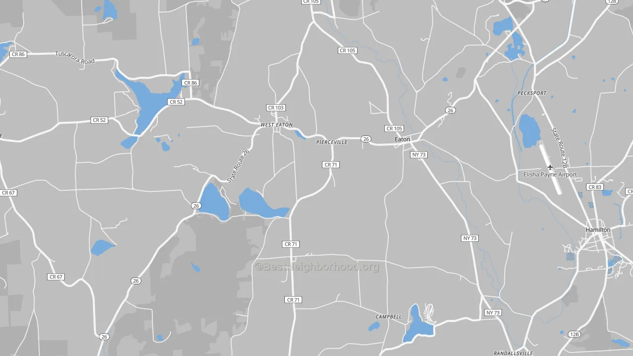 Transit Grade map of Eaton, NY