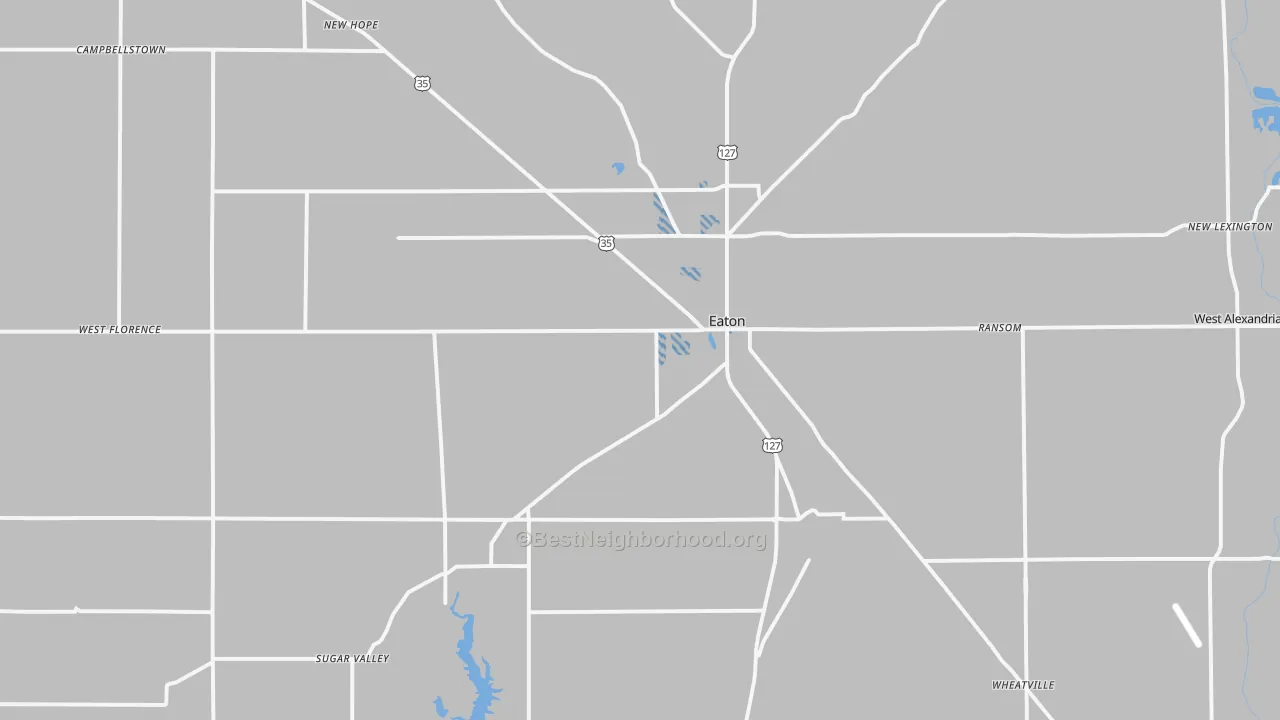Transit Grade map of Eaton, OH
