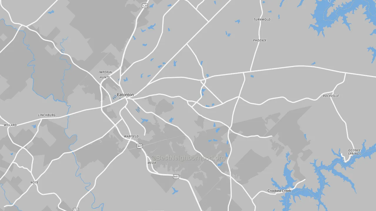 Transit Grade map of Eatonton, GA