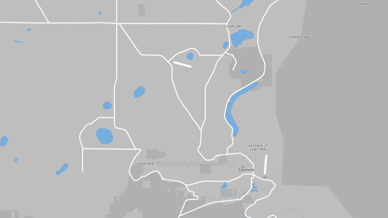 Transit Grade map of Eatonville, WA