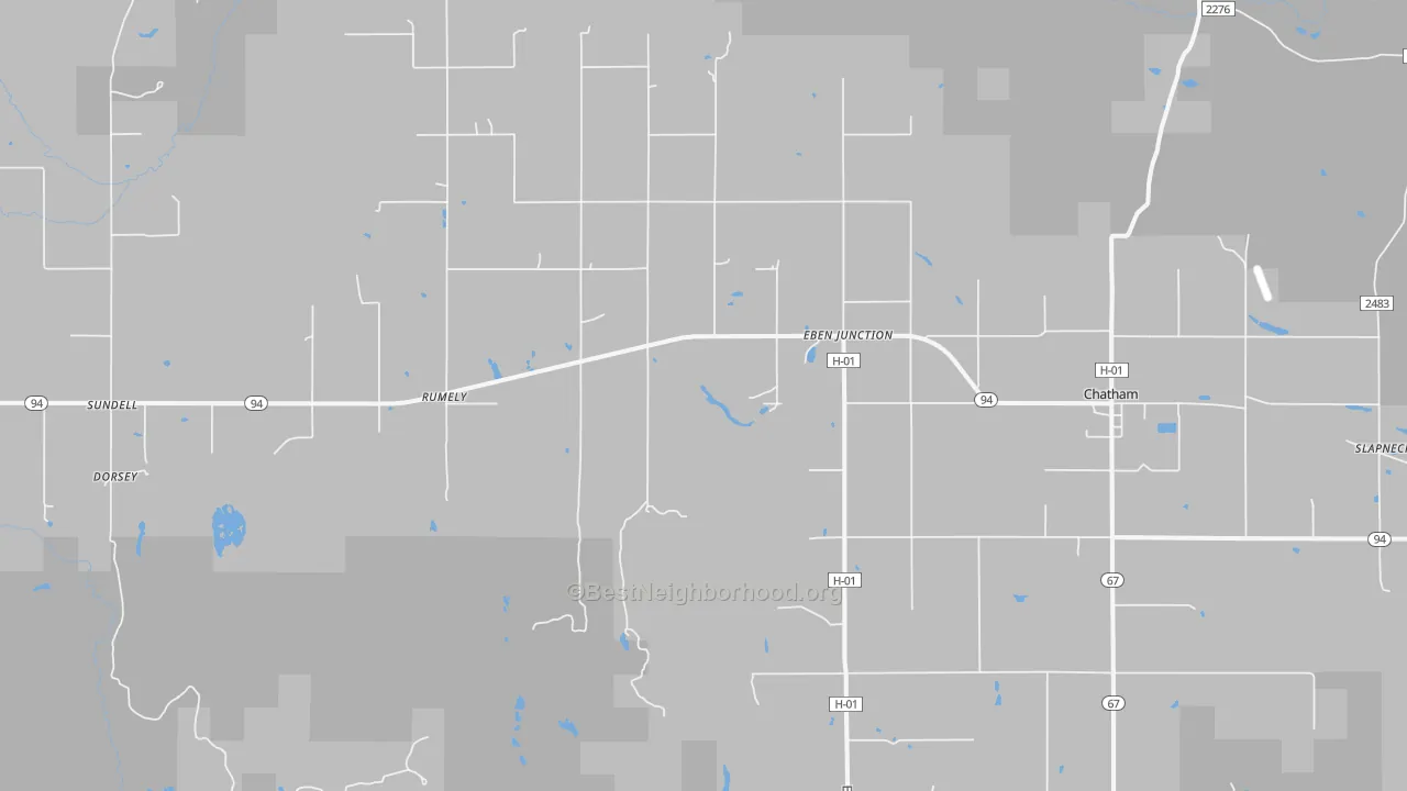 Transit Grade map of Eben Junction, MI