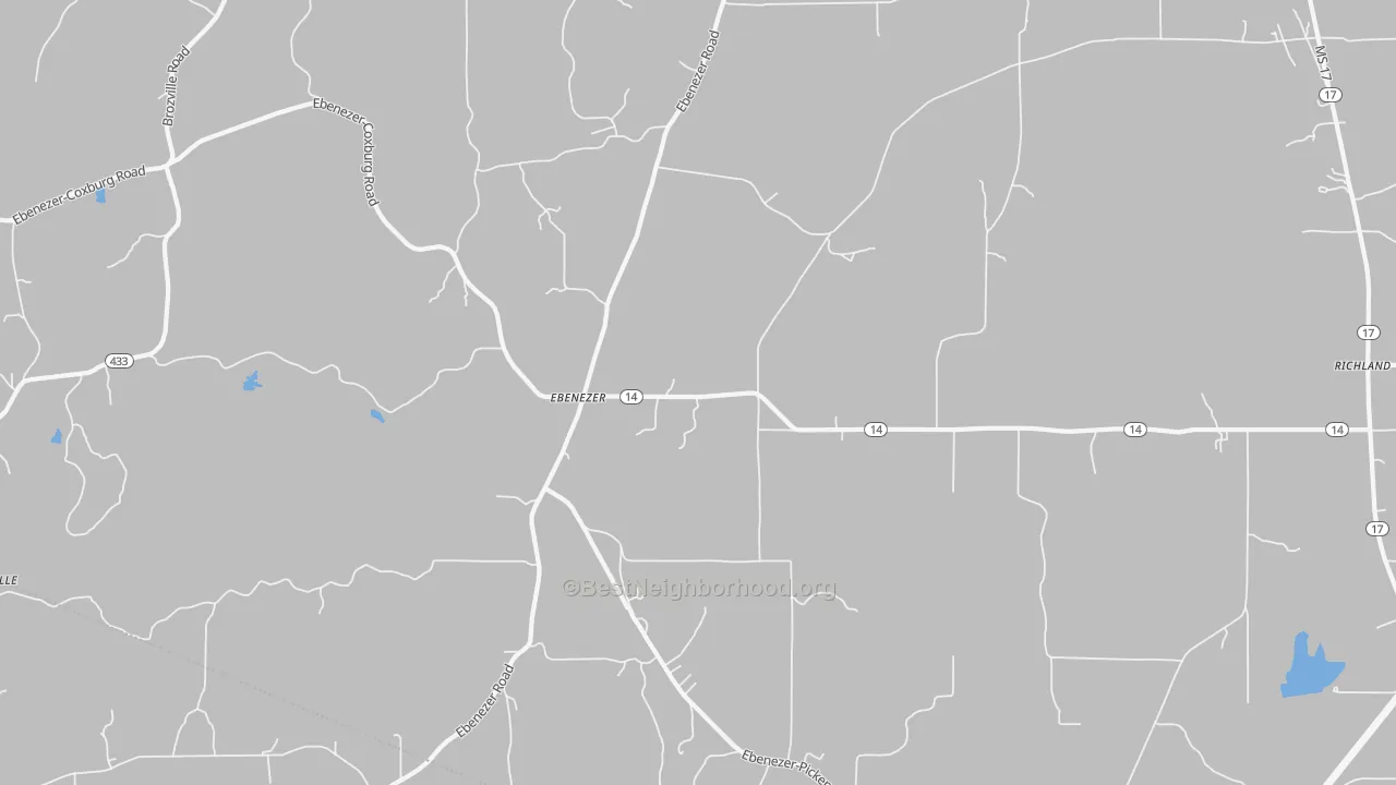 Transit Grade map of Ebenezer, MS