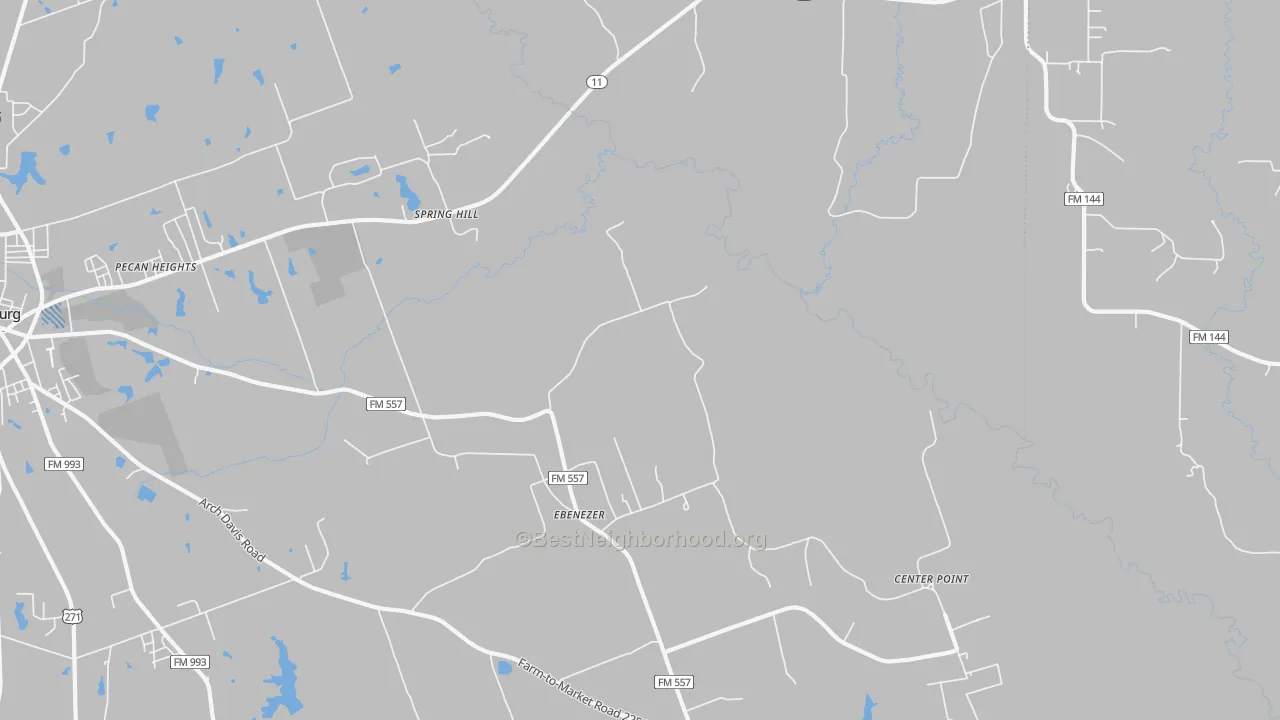 Transit Grade map of Ebenezer, TX