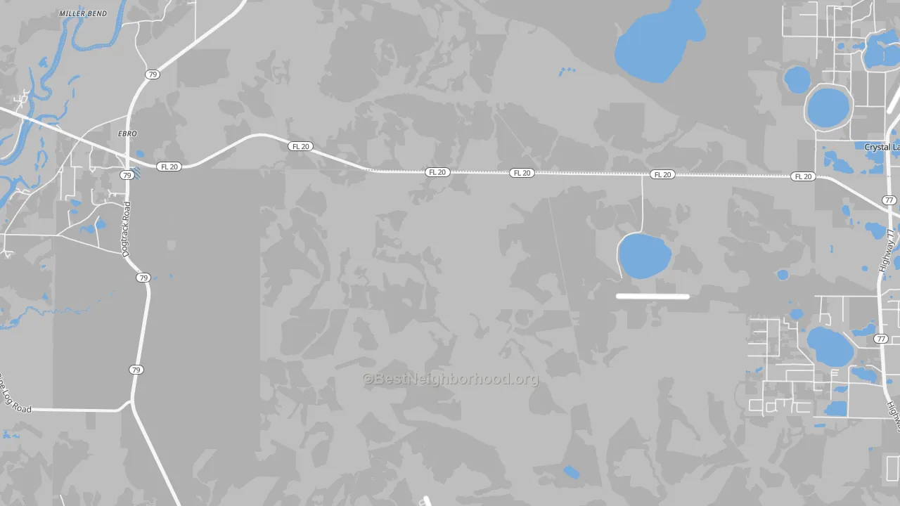 Transit Grade map of Ebro, FL