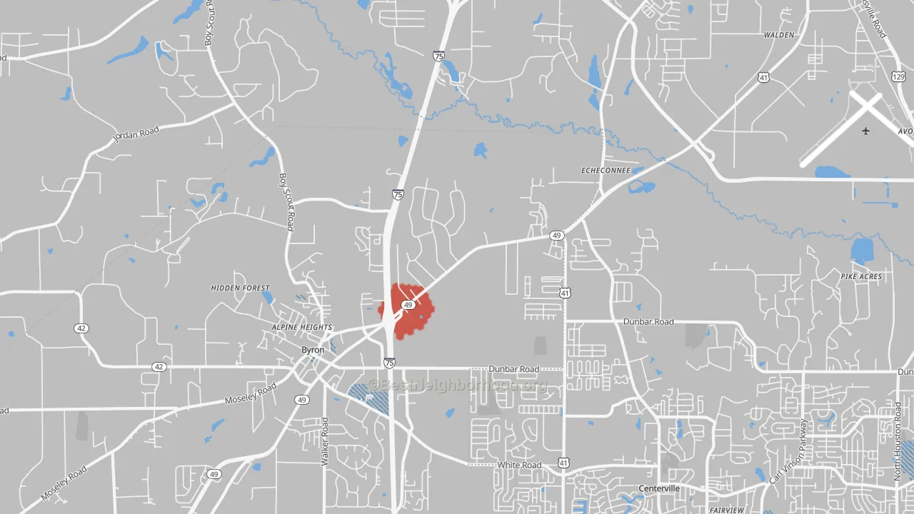 Transit Grade map of Echeconnee, GA
