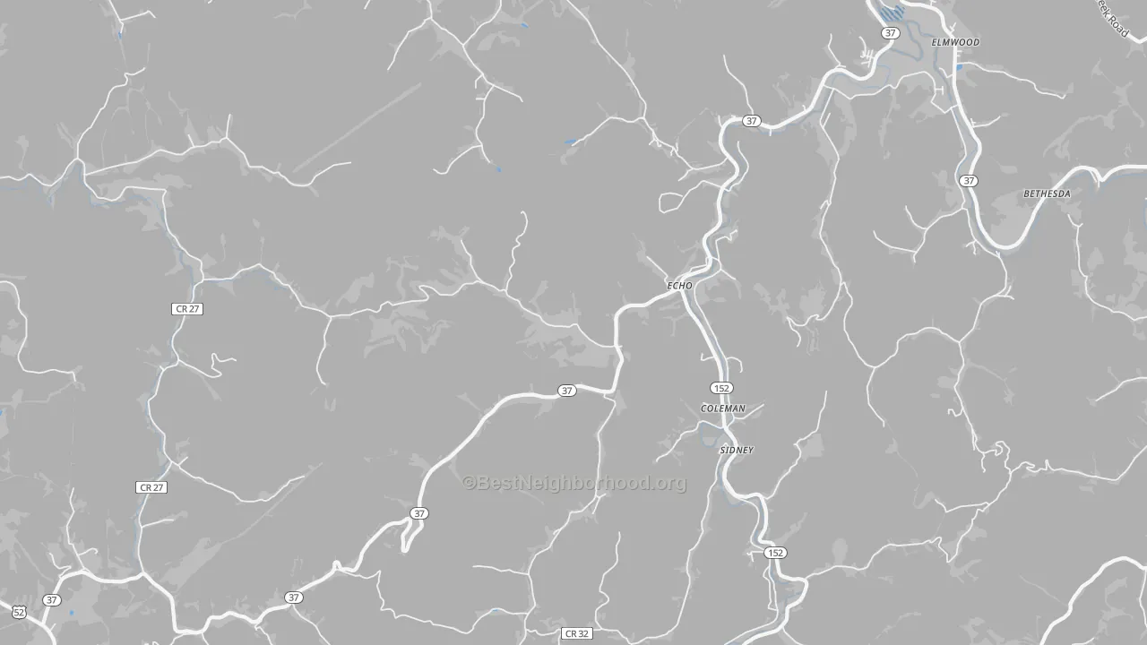Transit Grade map of Echo, WV