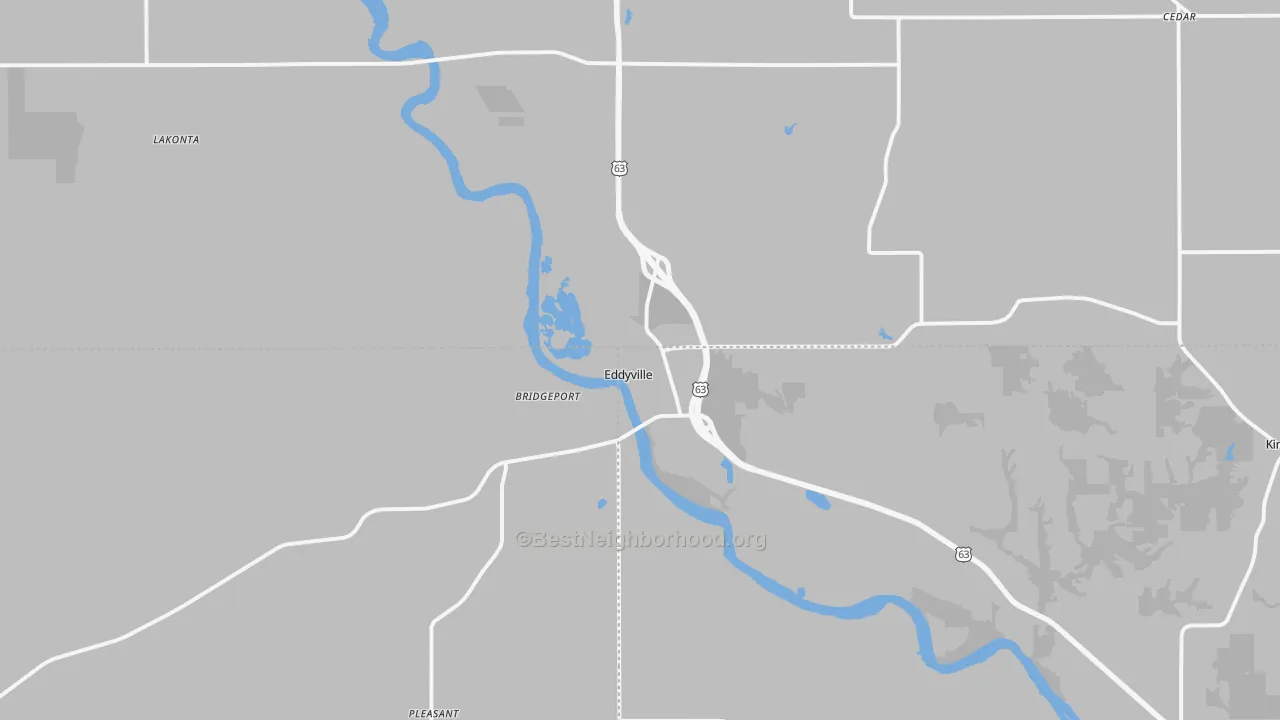 Transit Grade map of Eddyville, IA
