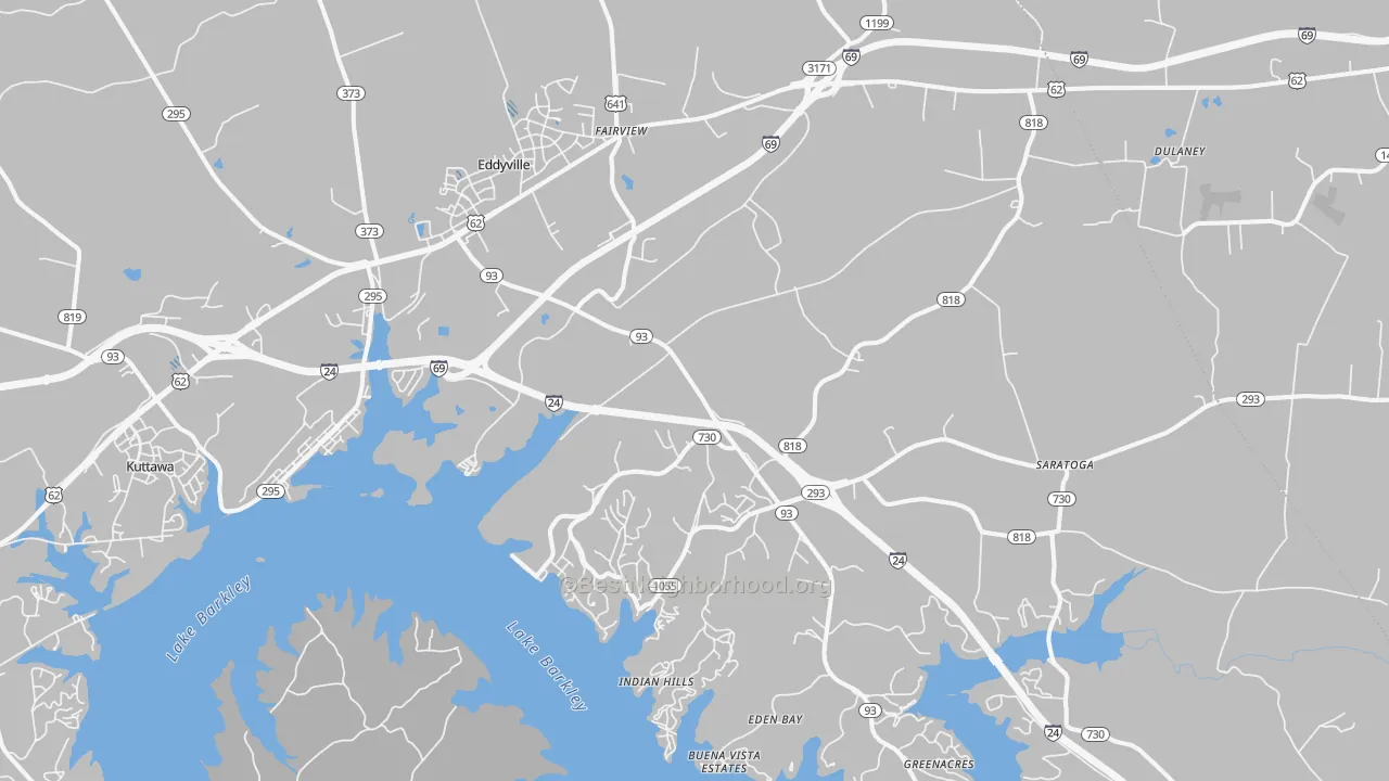Transit Grade map of Eddyville, KY